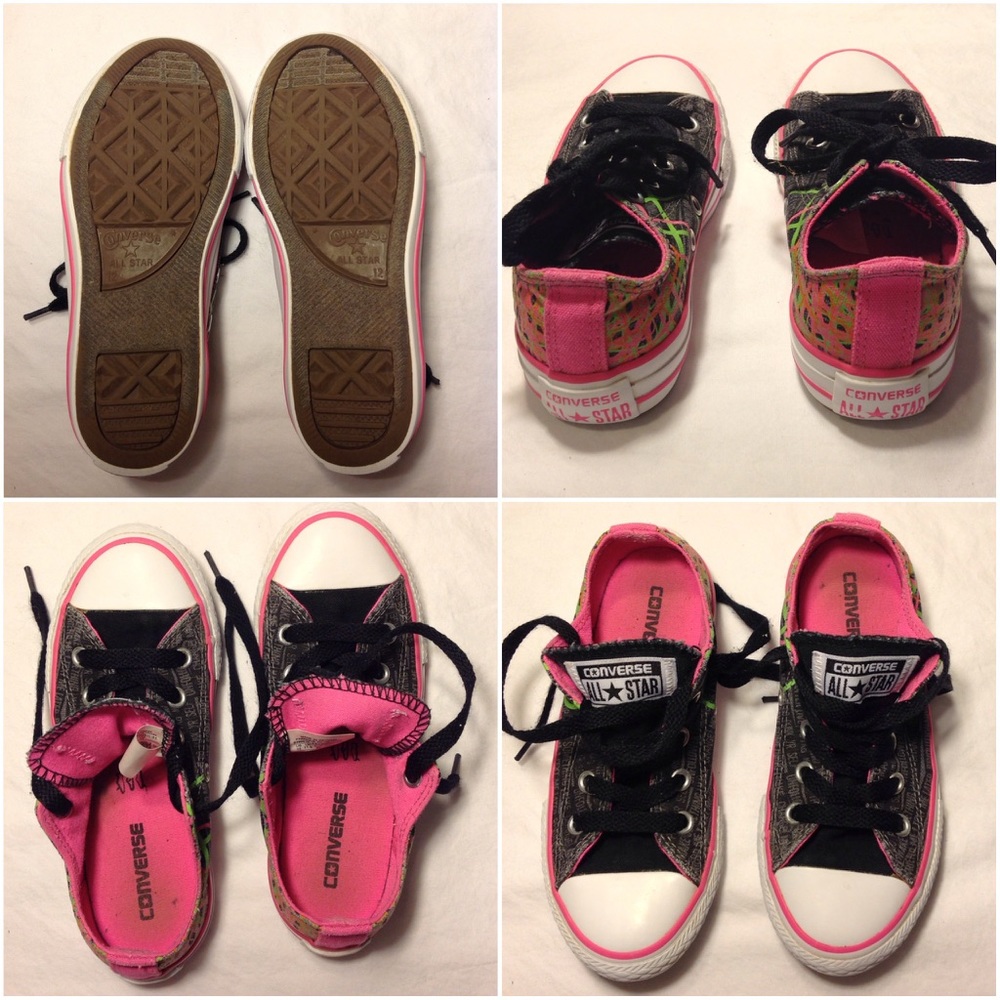 Junior's Multicolor Converse All Star Shoes - Picture 4 of 5